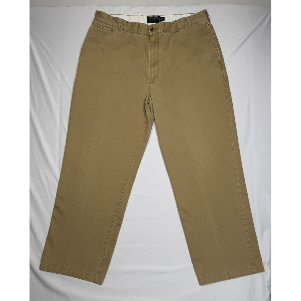 Vintage C.C. Filson Seattle Flat-Front Chino Hunting Trousers Mens 40 Khaki